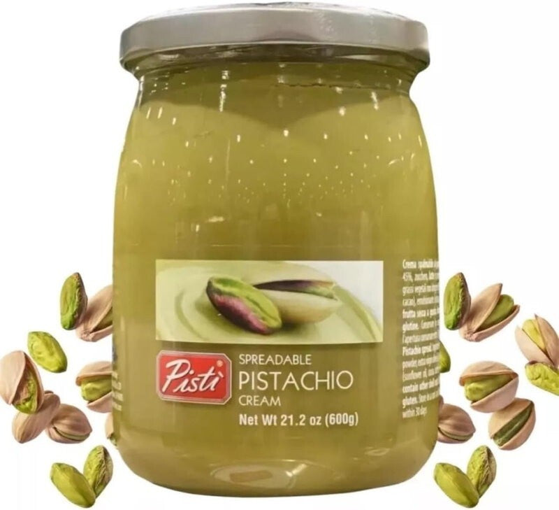 Pisti Sicilian Spreadable Pistachio Cream Spread 600g Italian Sweet and Velvety