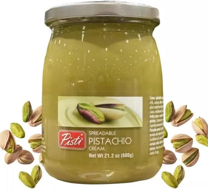 Pisti Sicilian Spreadable Pistachio Cream Spread 600g Italian Sweet and Velvety