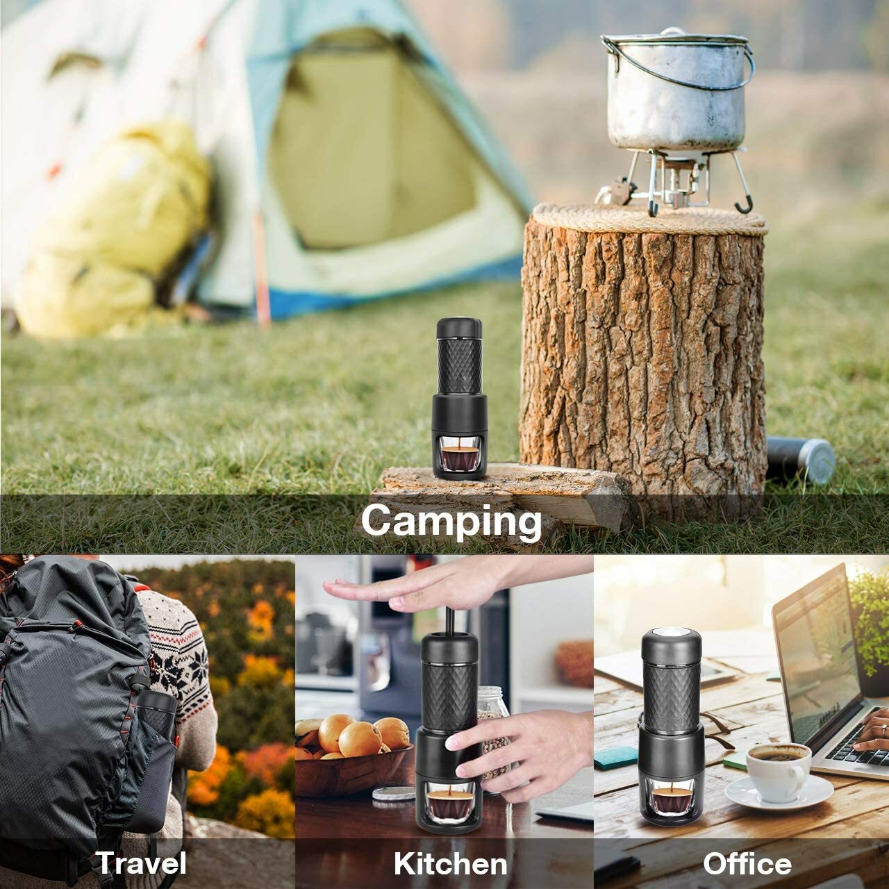 STARESSO Coffee Maker with Espresso, Cappuccino, Quick Cold Brew All in One