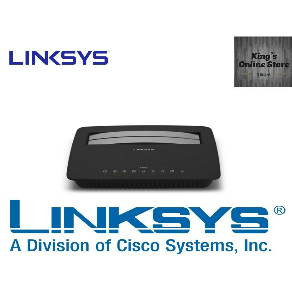 NEW Linksys X3500 Dual-Band Wireless N750 Modem Router with ADSL2+
