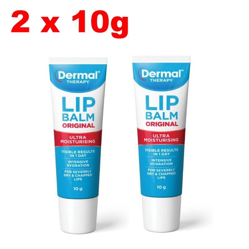Dermal Therapy Lip Balm Original Tube 10g/each Hydrate & Soften Severely Dry Lip