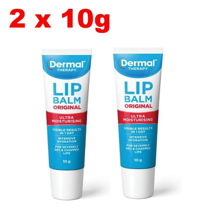 Dermal Therapy Lip Balm Original Tube 10g/each Hydrate & Soften Severely Dry Lip