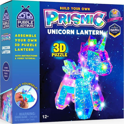 Purple Ladybug Prismic 3D Puzzle Night Light Tabletop Lantern DIY Arts & Crafts