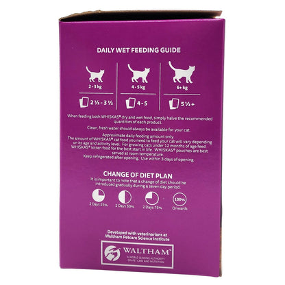 60 x 85g Whiskas Wet Cat Food Ocean Fishy Recipes Tuna Salmon Mackerel Real Fish