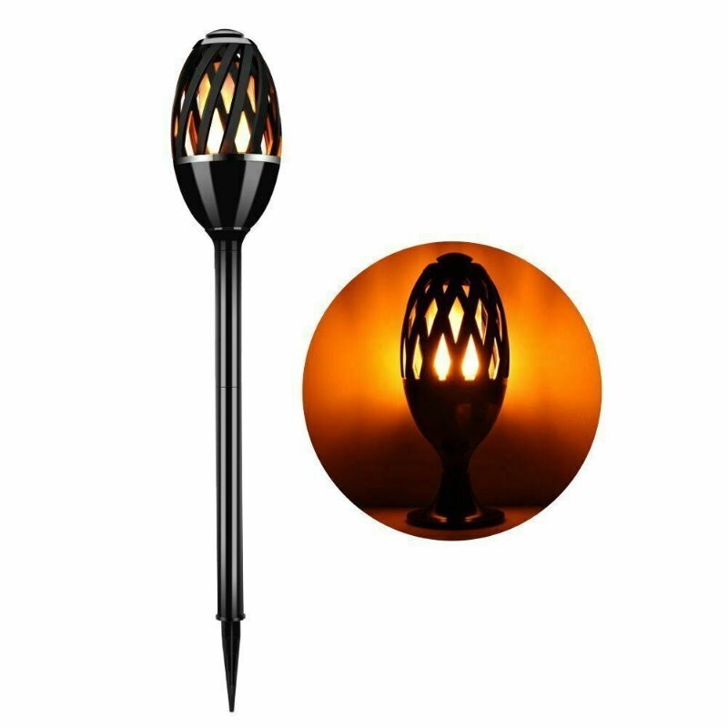 ProGlo IP65 Indoor/Outdoor LED Flame Effect Torch w/ Spike, Stand & USB Charging