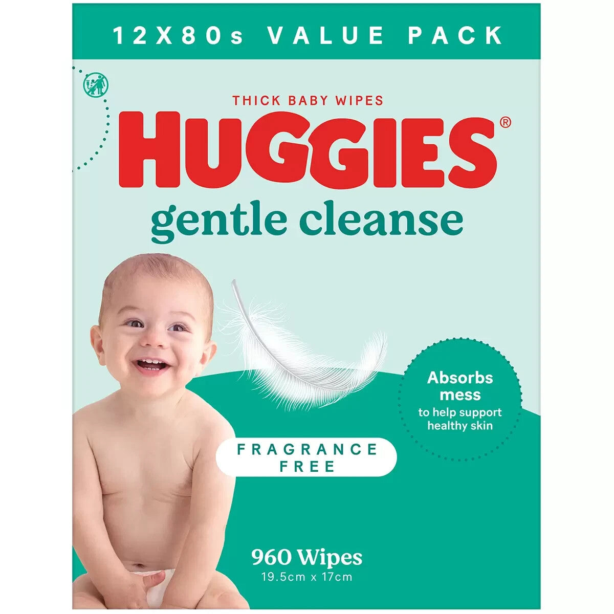 Huggies Fragrance Free 1920 Baby Wipes 24 x 80 Wipes