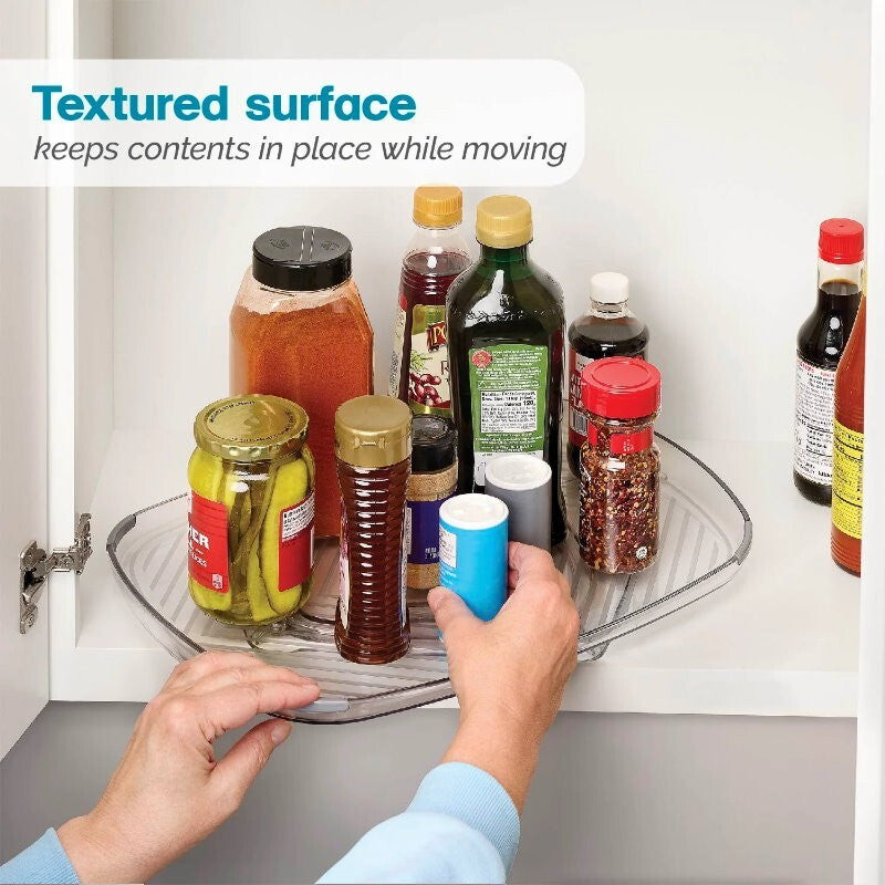 Polder 2-Pack E-Z Reach Rotating 360° Storage Tray for Fridge, Cabinet 40 x 30cm