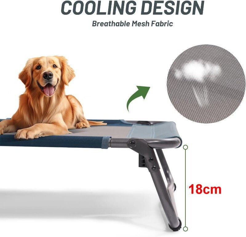 Canine Canyon 39" Portable Indoor/Outdoor Cooling Dog Bed with Removable Canopy