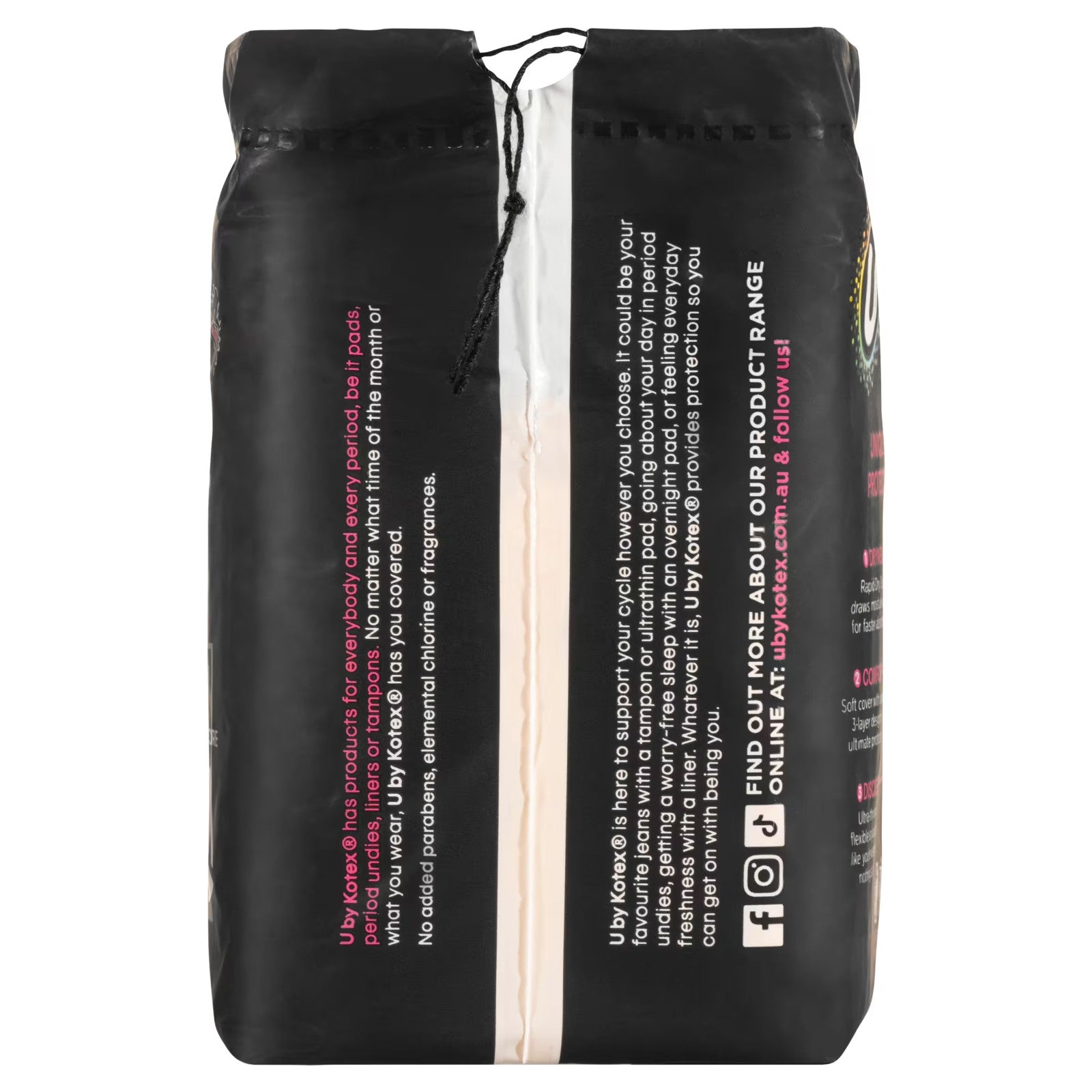 96 x U By Kotex Ultrathins Super Pads with Wings Dry Disposable Period Pads Box