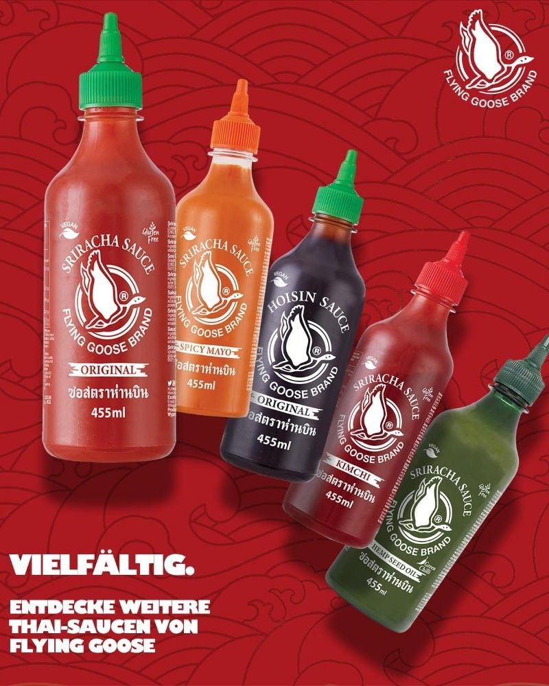 Flying Goose 6-Pack Sriracha Chilli Sauce Selection Mixed Flavours Spicy Set