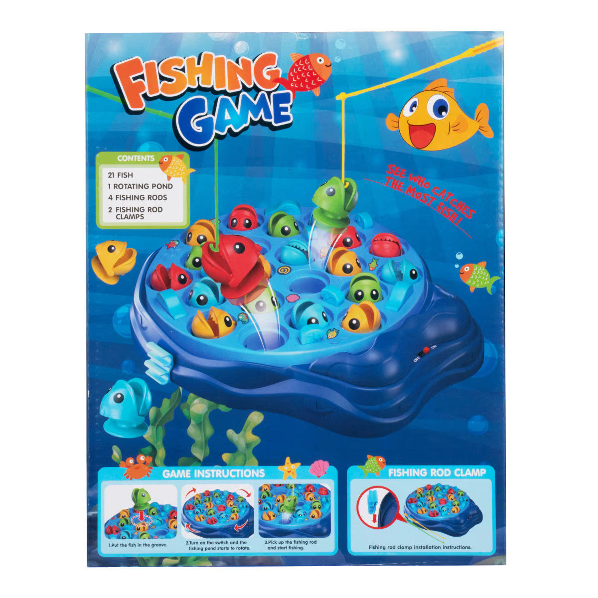 The Fishing Game Fishing World Family Board Game Kids Up To 4 Player 3+ Sale NEW