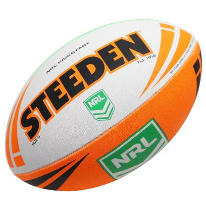 Steeden NRL Starter Pack Rugby League Football Size 5 with Pump, Kicking Tee