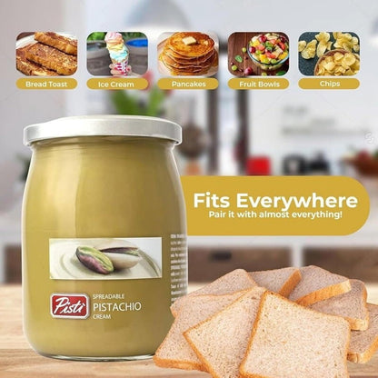 Pisti Sicilian Spreadable Pistachio Cream Spread 600g Italian Sweet and Velvety
