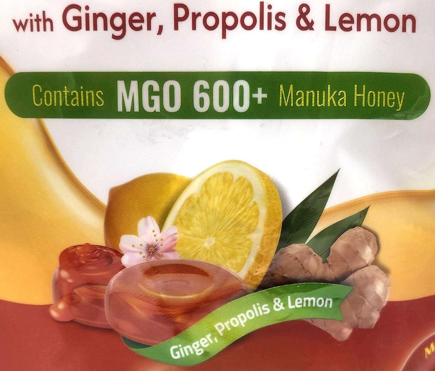 Manuka Honey Lozenges Ginger Propolis Lemon Cough Drop Australian Made MGO 600+