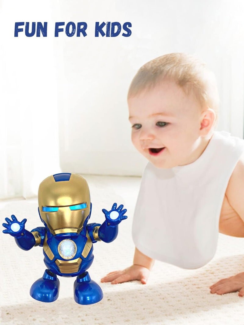 Iron Lady Pepper Potts Mini Dancing Robot Musical Superhero Lights & Music
