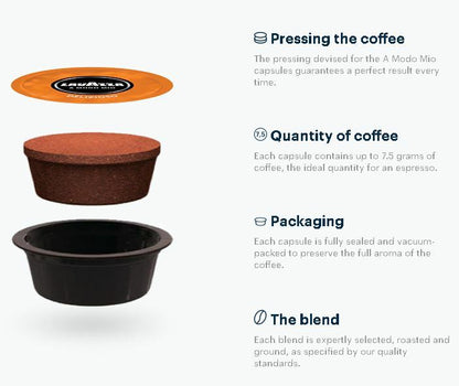 Lavazza A Modo Mio Espresso Coffee Machine Capsule Pod Rossa Passionale Intenso