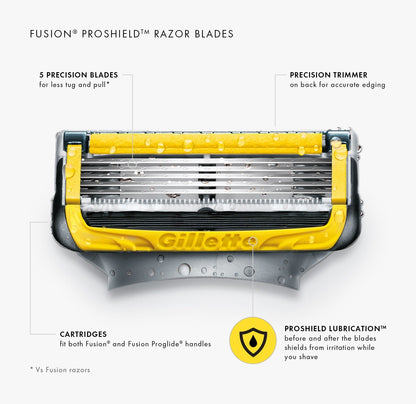 Gillette Fusion Proshield 5 Razor Handle With 13 Razor Blade Refill Cartridges