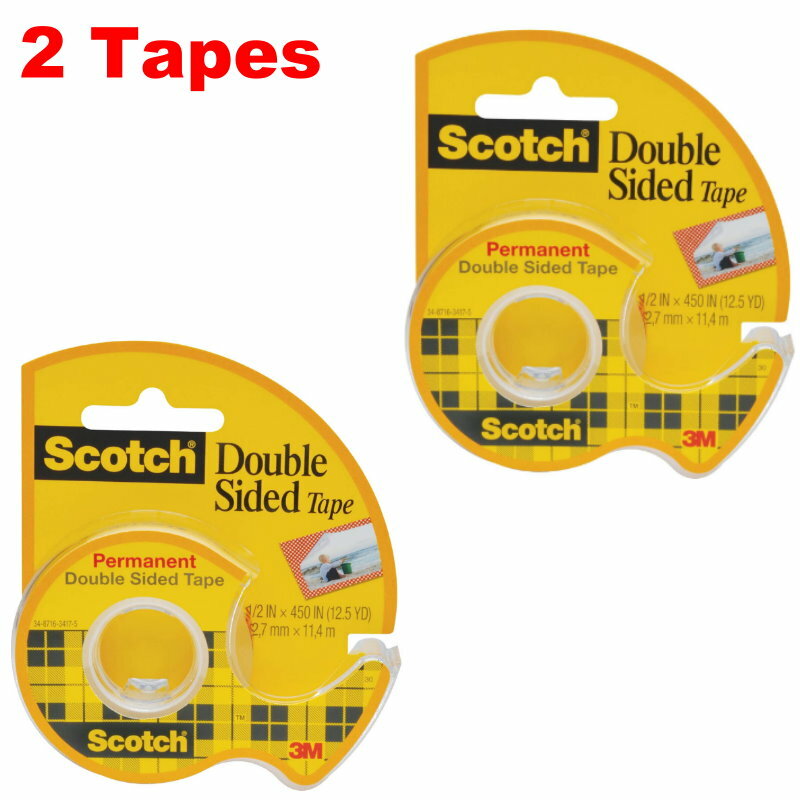 Scotch Double Sided Tape Gift Wrap Quality Value Pack 12.7mm x 11.4m