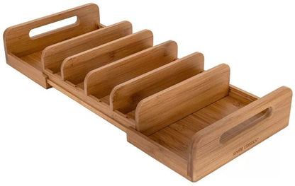 Seville Classics Kitchen Expandable Cabinet And Pantry Organiser with Dividers