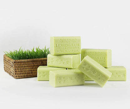8 x 200g Australian Botanical Lemongrass Lemon Myrtle Body Gentle Wash Bar Soap