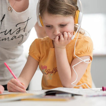 BuddyPhones 2-Pack School+ Home Learning Kids Headphones w/ Mic, BuddyCable