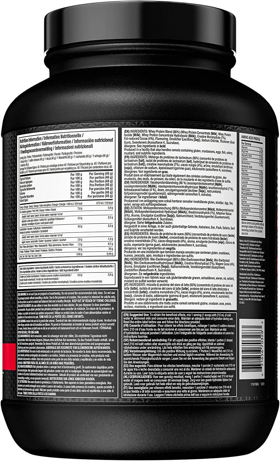 MuscleTech NitroTech Post Workout 8 Hour Protein Vanilla Cake Flavour 2.72kg