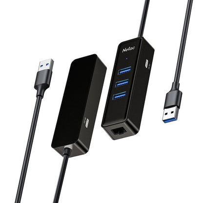 Netac 5-in-1 USB 3.0 Hub with 1000Mbps Gigabit RJ45 & Type-C Power Supply