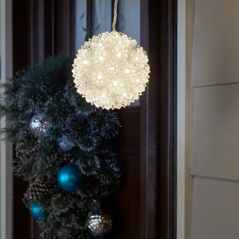 GE 3-Pack 5.5 inch StayBright Random Sparkle LED Spheres Christmas String Light
