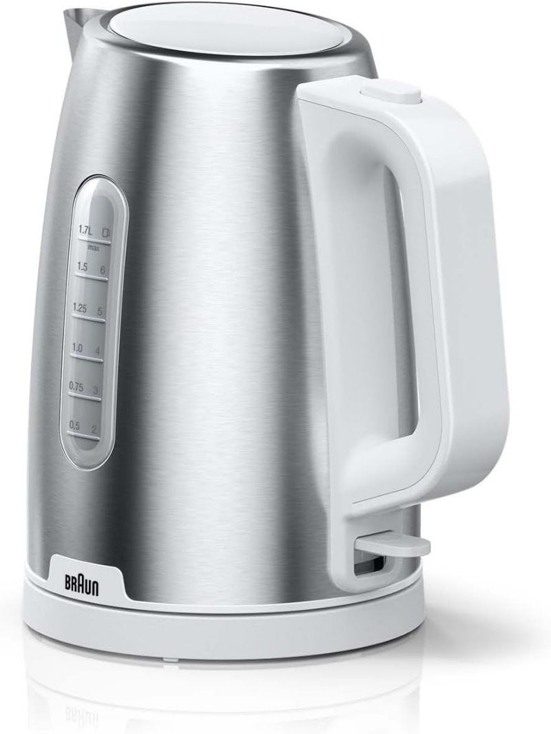 Braun PurShine 1.7L 2200W Stainless Steel Electric Kettle w/ 360° Rotating Base