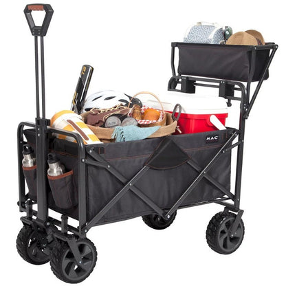 MacSports XXL Heavy Duty Collapsible Outdoor Push Pull Folding Wagon All Terrain