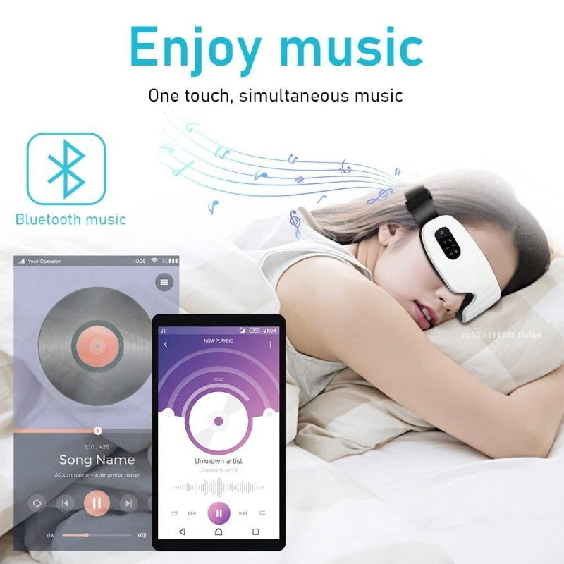 Purify Rechargeable Bluetooth Electric Eye Massager with Heat & Vibration