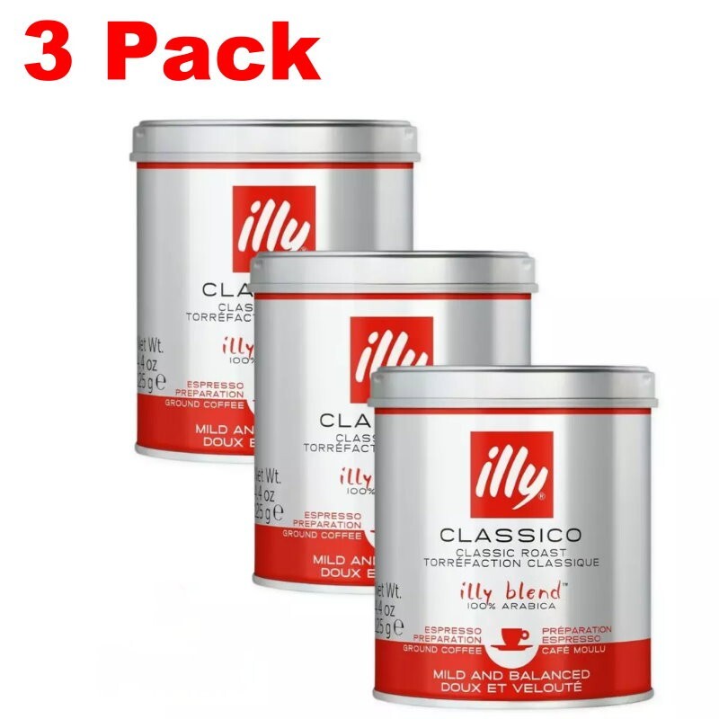 ILLy Ground Coffee Blend Classic Roast Espresso Coffee 125g Classico Medium