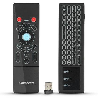 Simplecom RT250 Rechargeable 2.4GHz Wireless Remote Air Mouse Keyboard Touch Pad