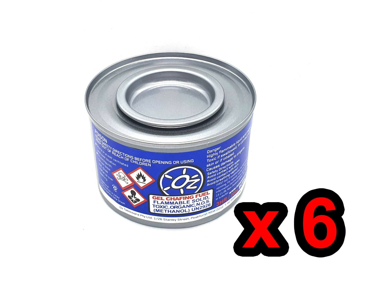 Portable Methanol Gel Food Heating Warmer Chafing Dish Outdoor Camping 3 Hr Burn