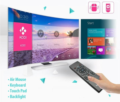 Simplecom RT250 Rechargeable 2.4GHz Wireless Remote Air Mouse Keyboard Touch Pad