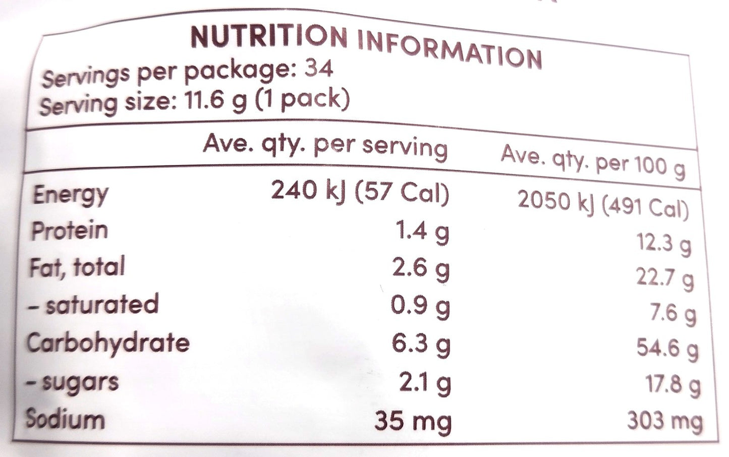 Crispy Baked Trail Mix Mung Beans Cashew Sesame Seed Raisin Crackers 34 x 11.6g