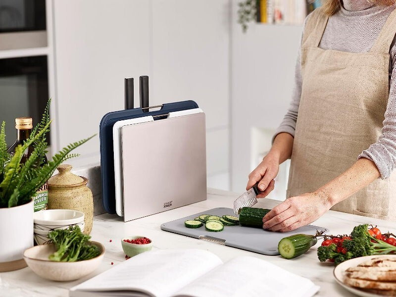 Joseph Joseph Nest Boards Plus 6pc Knife and Chopping Board Set - Grey
