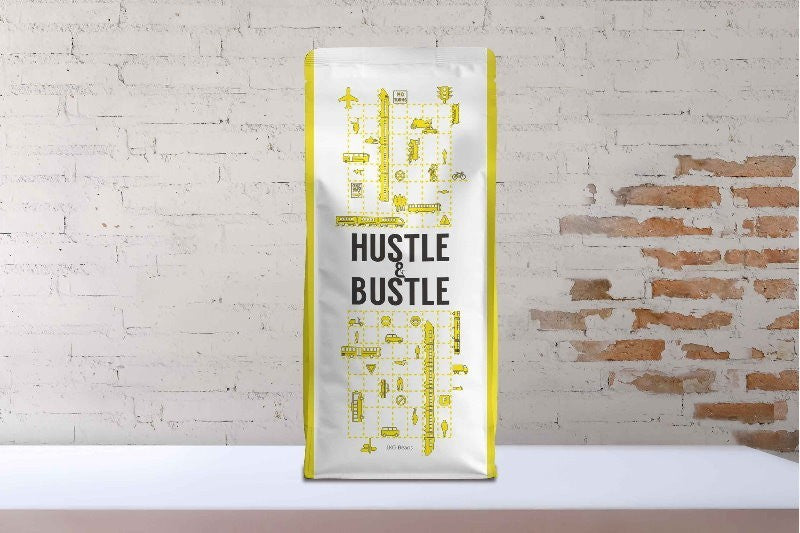 Hustle & Bustle Golden Bean Awards Won Coffee Beans Medium Roast 1kg - Express
