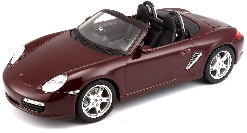Maisto 1:18 Scale Special Edition Porsche Boxster S Die Cast Car Set Maroon