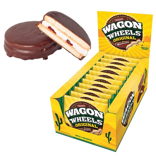 16x 48g Arnott Wagon Wheels Delicious Original Marshmallow Jam Chocolate Biscuit