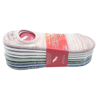 8 x Skechers Ladies Women No Show Liner Non-slip Heel Grip Active Sports Socks