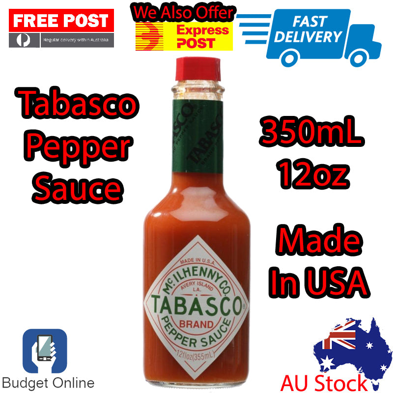 McIlhenny Tabasco Pepper Sauce 350ml Original Flavor Hot Chilli BBQ Spicy Sauce