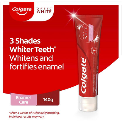 Colgate Optic White Enamel Care Teeth Whitening Toothpaste Oral Dental 3 x 140g
