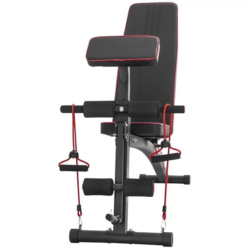 Powertrain Adjustable FID Home Gym Bench with Preacher Curl Pad Max Load 150kg