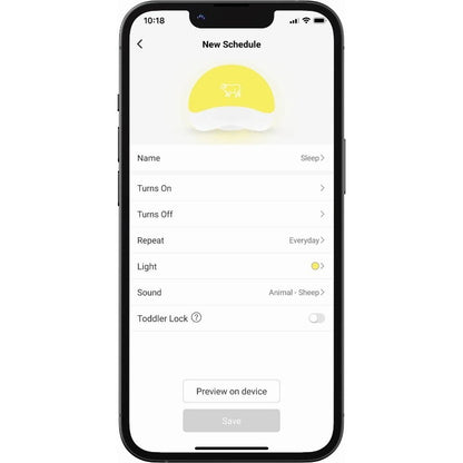 Pixbee Resti Smart Sleep Helper with Light & Sound - Sleep Smart Nursery Light