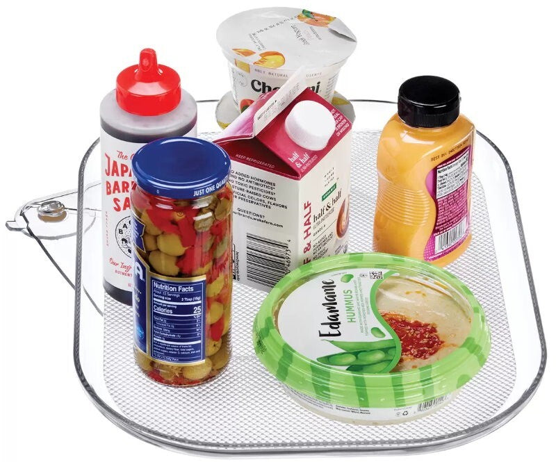 Polder 2-Pack E-Z Reach Rotating 360° Storage Tray for Fridge, Cabinet 40 x 30cm