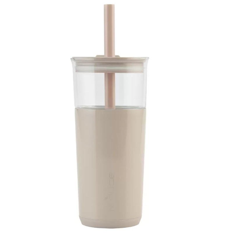 REDUCE Aspen 20oz 590ml Vacuum Insulated Glass Tumbler w/ Lid & Extra Wide Straw