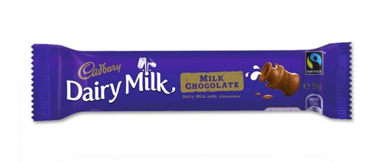48x 50g Cadbury Full Cream Cocoa Dairy Milk Chocolate Candy Bar Kids Sweet Treat