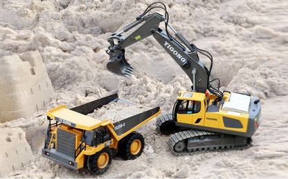 Yi Gong Toys 1:24 9CH 2.4G RC Construction Dump Truck Toy with Lights & Sounds