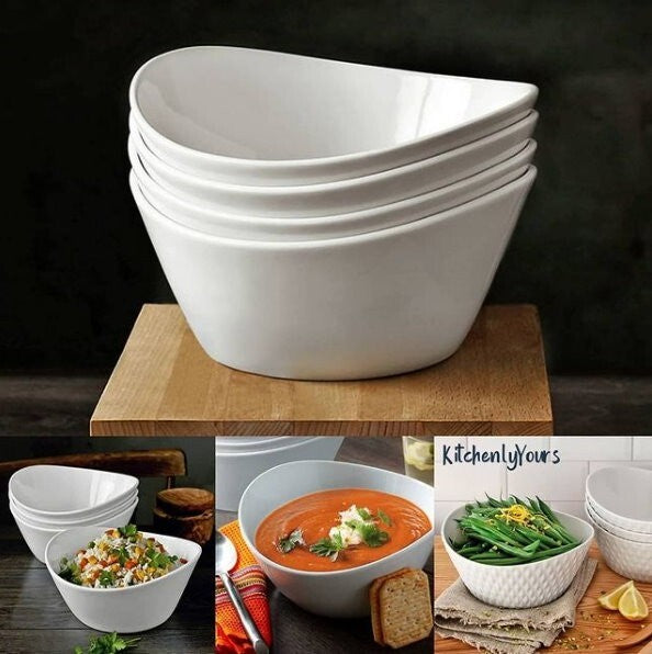 Over & Back 4 Piece Porcelain Serving Bowls Set 1.2L Oven & Dishwasher Safe